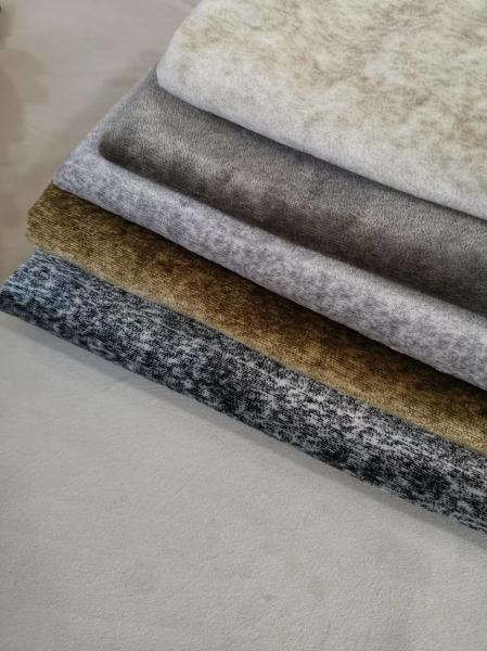 Multi Color Velvet Jacquard Fabrics Flame Retardant For Upholstery
