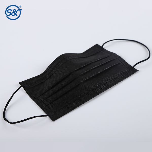 3/4 layer Black Disposable Face Mask Factory Direct Sales Black Disposable Face Mask