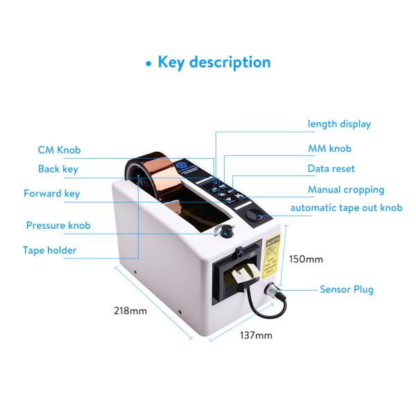 M1000 Automatic Adhesive Tape Dispenser Industrial Electric Packing Tape Cutter Machine