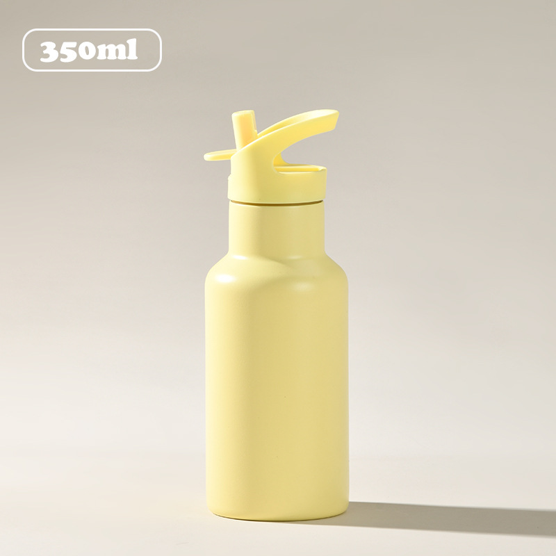 New 350ml Double Wall Insulated Sports Water Bottle - 316 Stainless Steel Straw Cup Portable Outdoor Thermal Mug