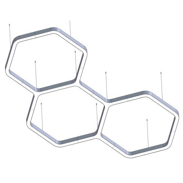 Hexagon Led Linear Light Customized LED Light For Shopping Mall