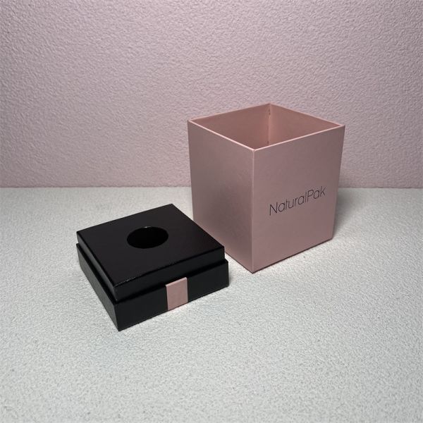 Hot Stamping Logo Gifts Packing Boxes Pink Black Perfume Collection Box