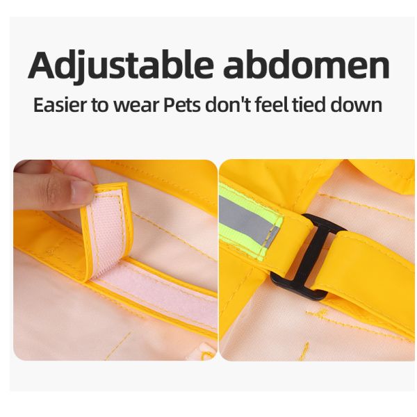 Водонепроницаемый материал Дорожный пальто для домашних животных Пончо типа Большая собака Одежда для домашних животных Одежда и аксессуары