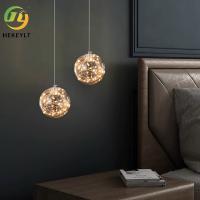 Starry Glass Pendant Light Bedroom Bed Porch Hallway Small Pendant Light