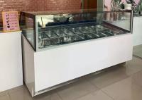 Escaparate comercial del helado de Gelato de la cucharada del congelador de la exhibición del helado