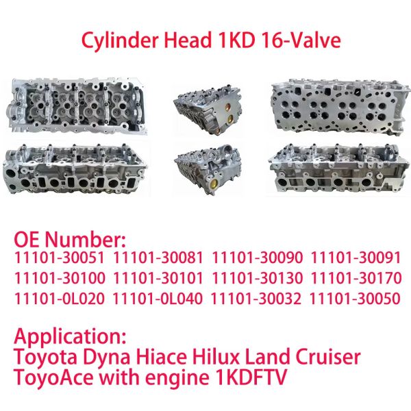 Toyota 2Y 3Y 4Y Cylinder Heads for 4Runner Crown Hiace Hilux Lite Ace Town Ace Toyota 2kd Cylinder Head for Hiace Hilux 2KDFTV