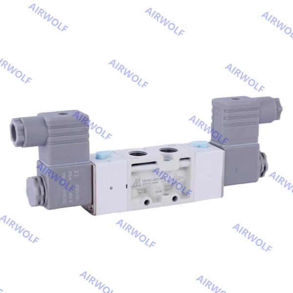 MVSC-260-4E1 MVSC-260-4E2 Pneumatic Solenoid Valves Mindman 5/2 Way  Aluminum DC24V AC220V AC110V DC12V