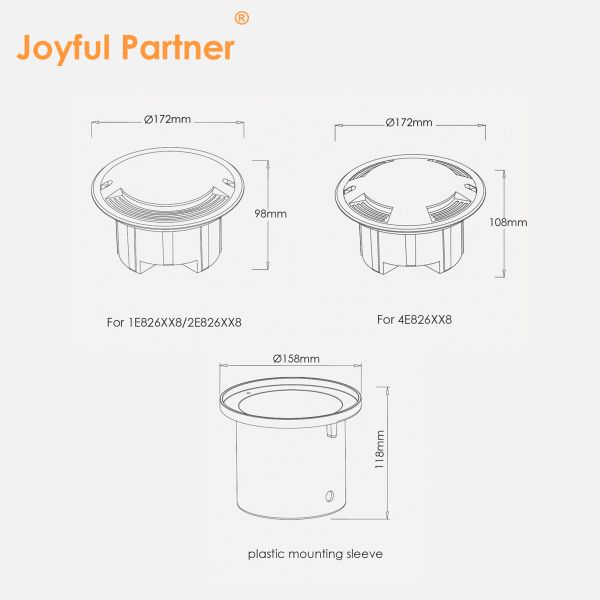 Drive Over Inground Light IP67 Outdoor CREE COB LED 8W Aluminum Housing With Four Side Emitting