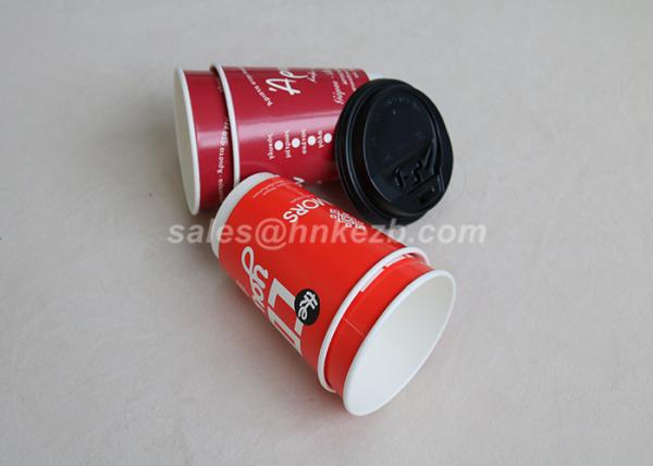 Eco Friendly 12oz Double Wall Paper Cup With Lid Takeaway For Hot Drinking