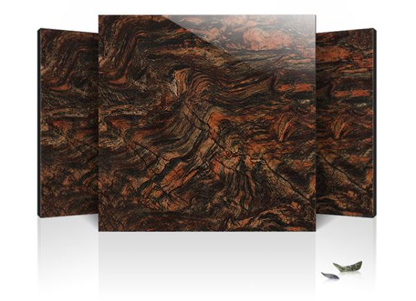 Gold Coffee Polished Porcelain Floor Tiles Anti Slip Living Room Tiles