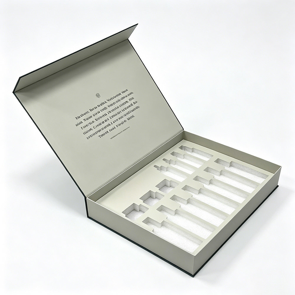 Green Magnetic Jewelry Box Customized with EVA Insert Embossed UV Logo