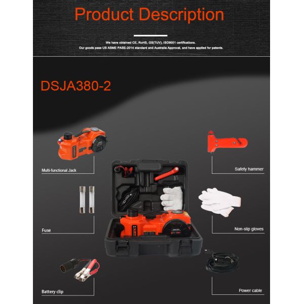 портативная 5 тонн гидравлический Джек с циновками Nonslippy манометра