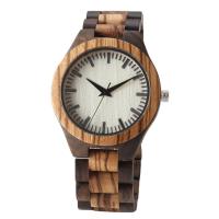Grand cadran la plupart de montre précise de quartz favorable à l'environnement avec toute la bande en bois