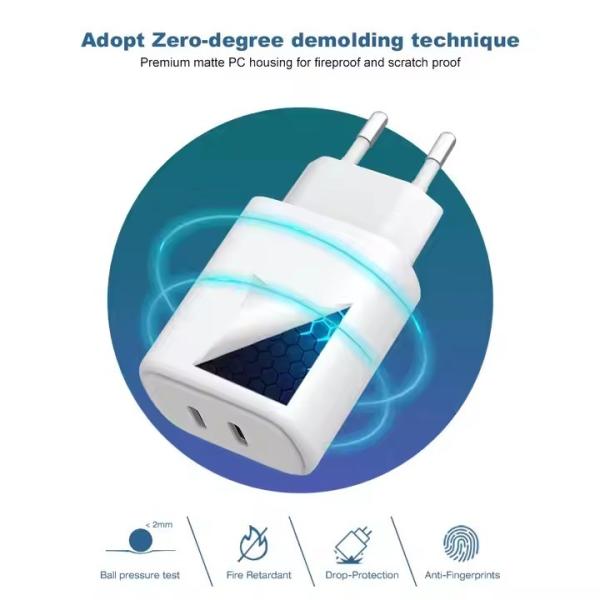 工場直送 PD 25w 充電器 KR UK EU US プラグ 20W 25W USB C 充電器 5V3A ポータブル携帯電話 25w GaN 急速充電器 Type C