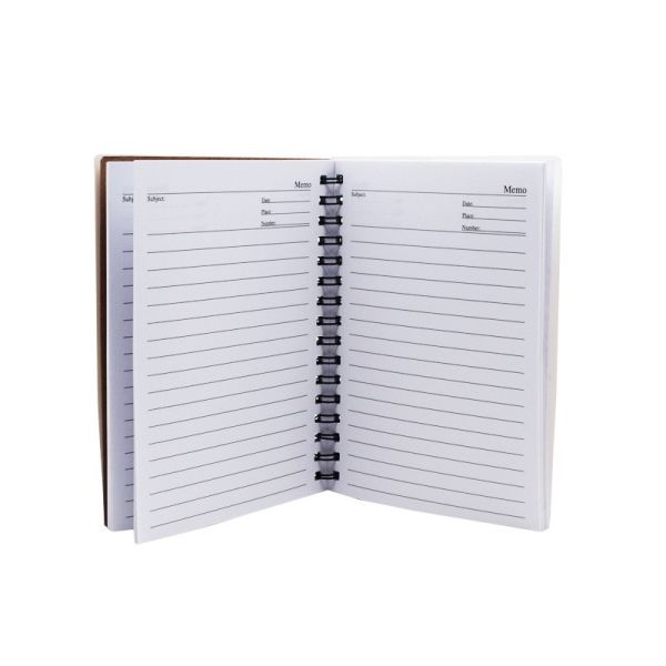 Cuaderno de espiral de sublimación PET en blanco para impresión a doble cara, cuaderno de bricolaje con encuadernación en espiral personalizada