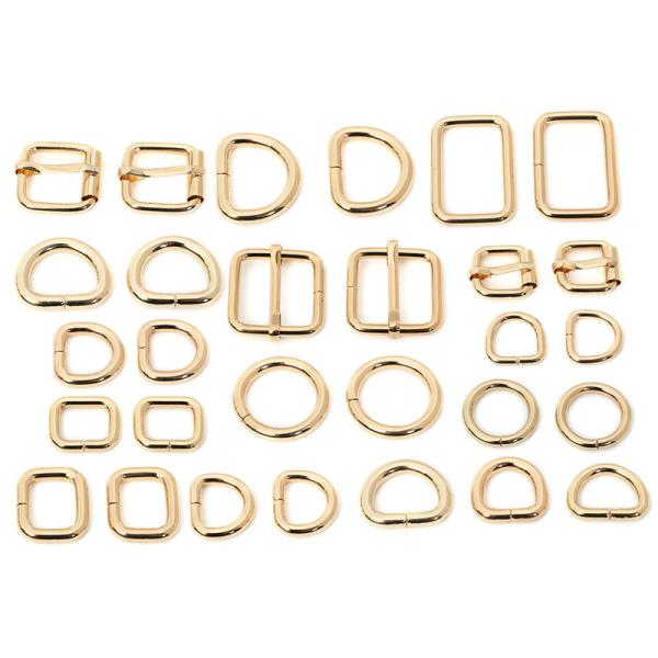 Golden Multipurpose Handbag Rings Hardware D Ring Fadeless Stainless Steel ODM