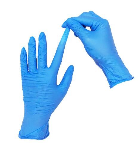GB2626 14.6cm*11.5cm Blue Disposable Medical Nitrile Gloves