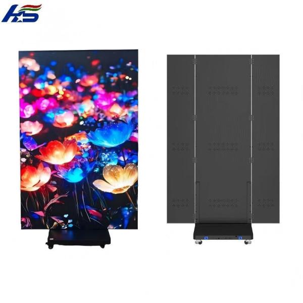 Double Side Led Screen 3 Foldable Poster LED Display Standing Advertising Screen