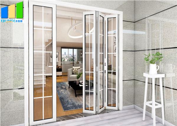 Outdoor Glass Low E Coated Bifold Aluminum Folding Glass Doors
