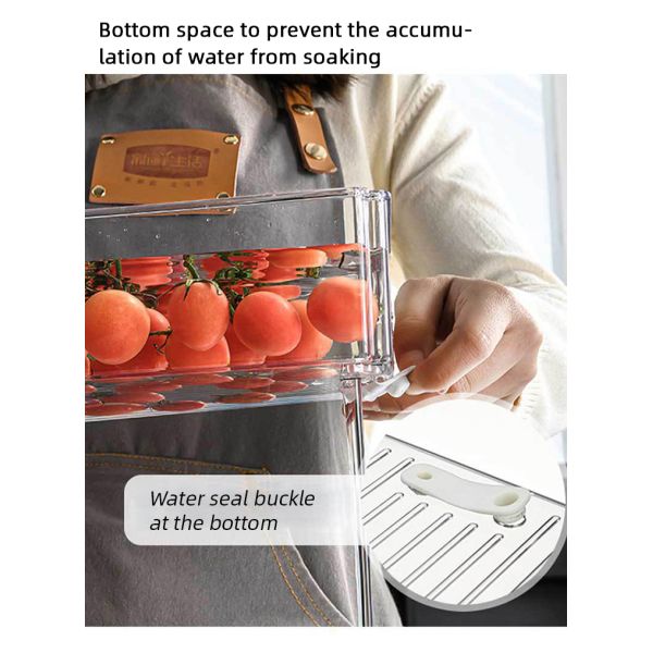 Caixa de armazenamento plástica empilhável 30*30*14cm do armazenamento do alimento do congelador do ANIMAL DE ESTIMAÇÃO