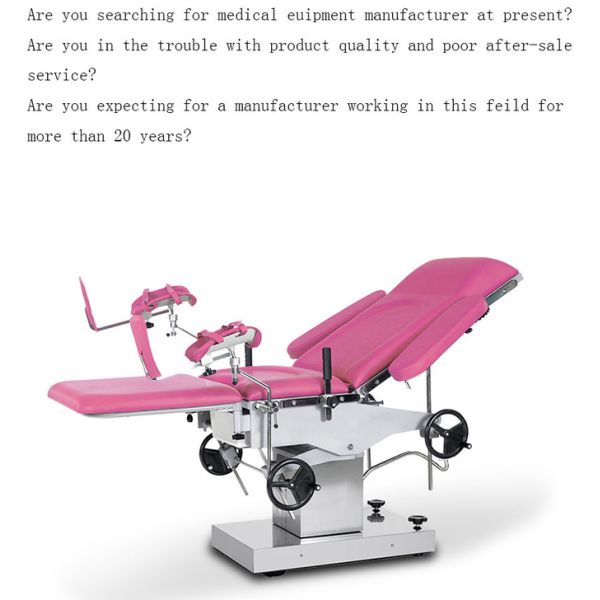 Manual Obstetric Delivery Bed Multifunction Adjustable Gynecology Operation Table A105 Stainless Steel