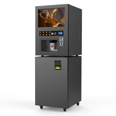 Máquina de venda automática de café de 1600w 5l com capacidade de 4 latas de pó