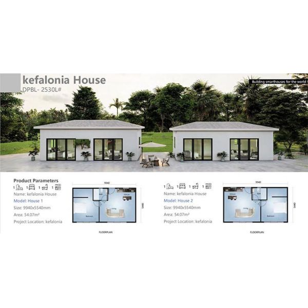 CE Certification Luxury Prefab House Modular Home With Light Stee Frame House Kits