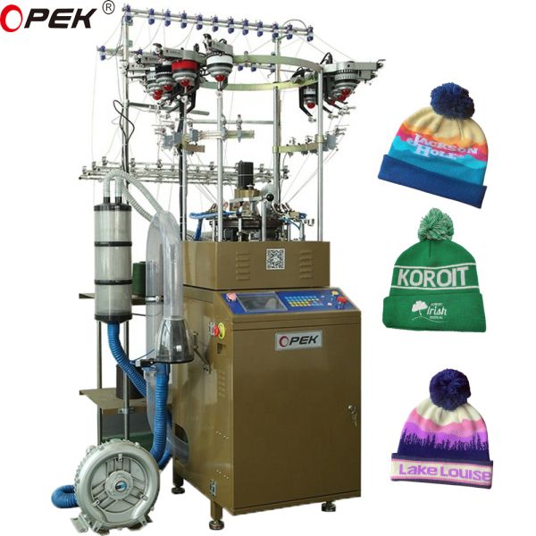 Opek 365 Procomputerized Jacquard Acrylic Wool Cotton Beanie Hat Cap Knitting Machine