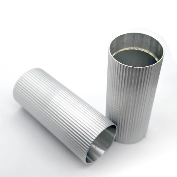 Corrosion Resistance CNC Aluminum Parts CNC Machined Aluminum Knurled Cylinder Tube