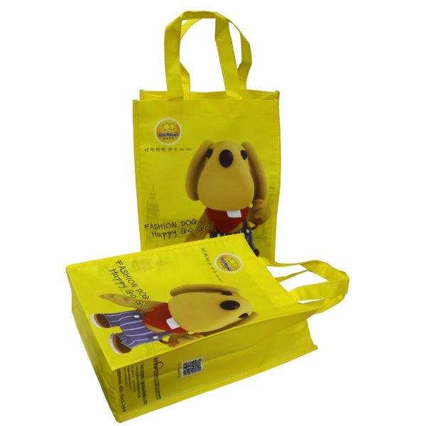 Non Woven Fabric Carrier Bags Waterproof With Cartoon Printing For Shopping
