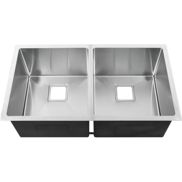 Durable Undermount Stainless Steel Kitchen Sink With Pretty Square Drain Hole