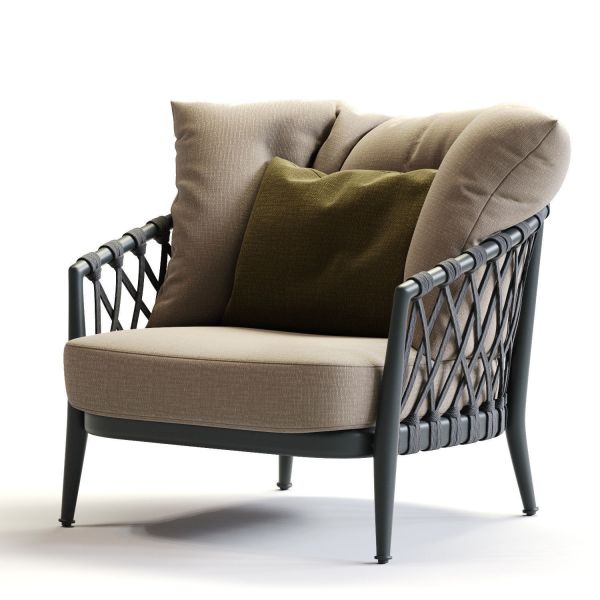 Modern Rattan Furniture Outdoor Corner Sofa with Aluminum Frame and Rattan Material