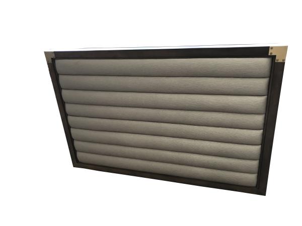 Walnut wood with white vinyl upholstery king&queen size headboard with metal trim for hotel bedroom furniture,casegoods