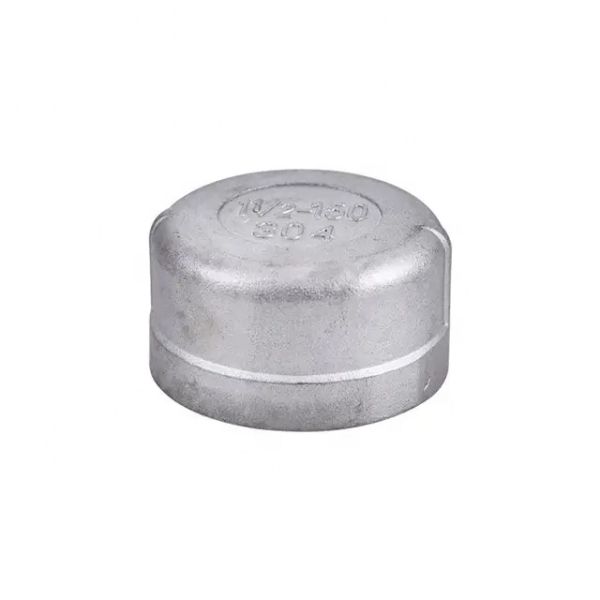 Female NPT BSPT BSP Threaded Round Cap for Industrial and Agricultural Applications