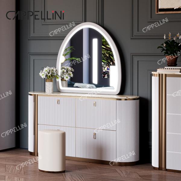 Modern Villa White Wooden King Size Bed Bedroom Sets Home Double Queen Luxury Wood Full Bedroom Furniture Set