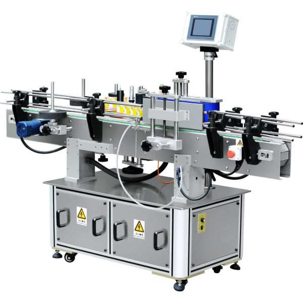 Automatic Round Reagent Bottle Labeling Machine High Speed Horizontal