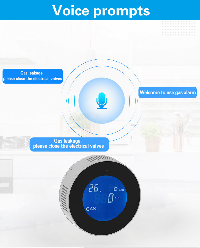 Glomarket Tuya Wi-Fi сигнализация светодиодный цифровой детектор утечки газа датчик детектор утечки газа