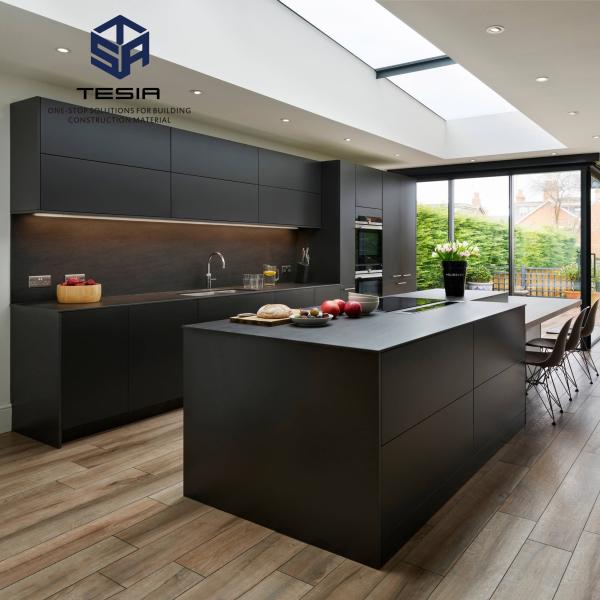 Luxury Modern Kitchen Cabinets Gray Glossy Cheap Price Wooden Cabinets Kitchen Cabinet