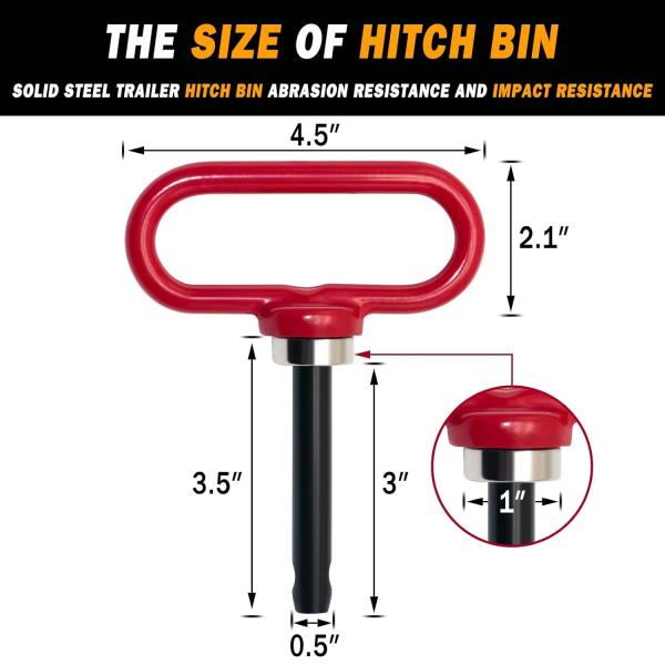 5/8 pouces épingle et glisser mini-excavatrice Quick Hitch Pin Pin zinc plaqué épingle avec creux