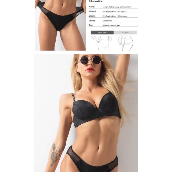 Absorbent Period Panties Underwear 4 Layers Plus Size Leak Proof Underwear