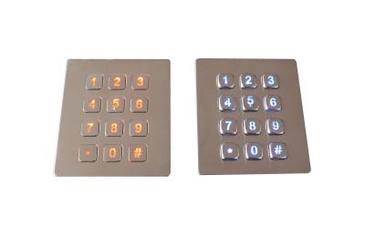 O metal impermeável industrial conduziu o teclado iluminado retroiluminado com curso curto de 0.45mm