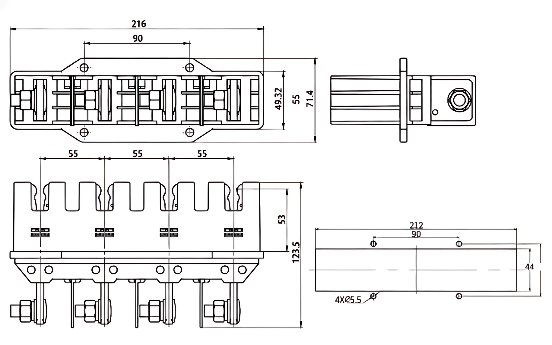 Main Circuit Moving Connector (4 Poles)