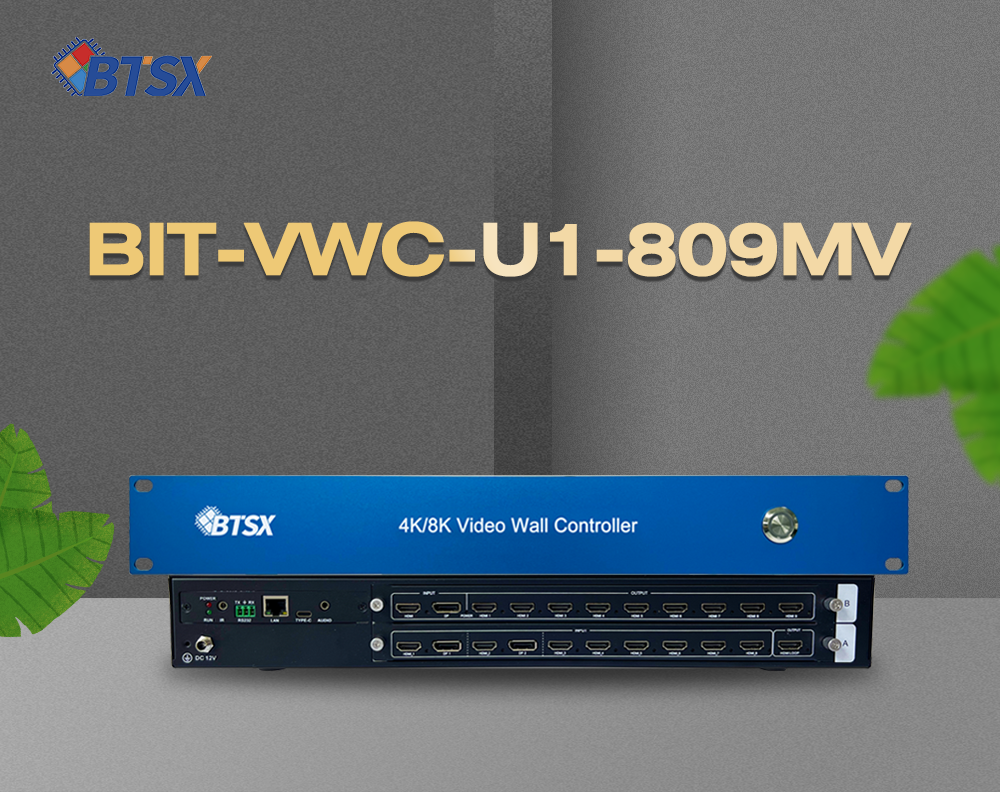 4K60 8Input 9Output Video Wall Processor with RS232 Web Control for Multi-Screen Display