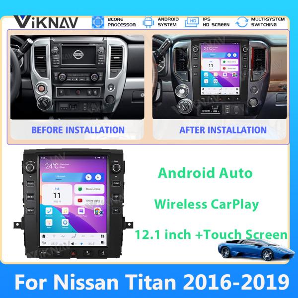 12.1Inch Touch Screen Head Unit For 2016--2019 Nissan Titan GPS Navigation Multimedia Player Android Wireless Carplay