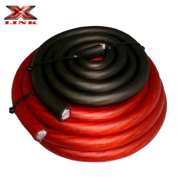 Blue/Black translucent 2 GA AWG OFC CCA Power Cable for Car Audio Amplifier