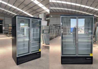 O automóvel degela o refrigerador da porta do vidro do dobro 810L com gás R290 refrigerando