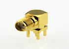 SMA Female Jack 50 OHM RF Coaxial Connectors Through Hole PCB Mount Right Angle Cable Adapter