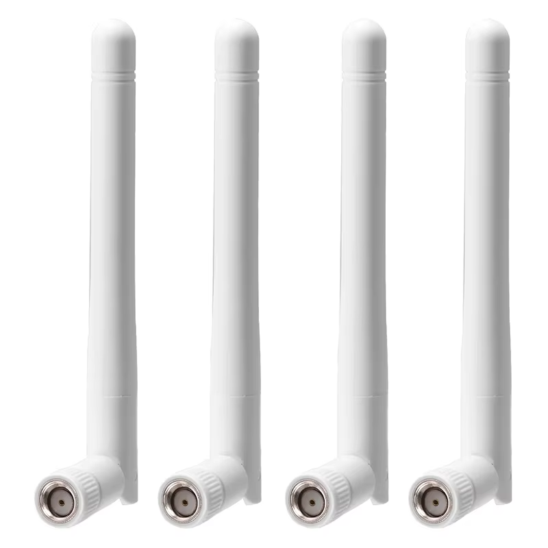 Dual Band Wifi Antenna 2.4GHz 5.8GHz Rubber Wireless Communication Antennas With Right Angle