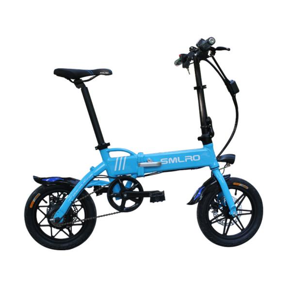 250W 14 Inch Mini Folding Electric Bike For Adult Aluminum Alloy Frame