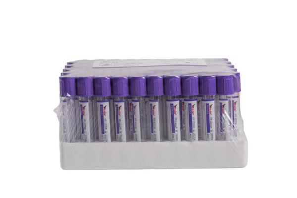 Purple K2 EDTA K3 EDTA Tube Whole Blood Collection Glass 10 Ml EDTA Tubes